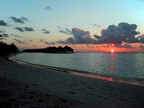 Sonnenuntergang auf den Malediven Foto 